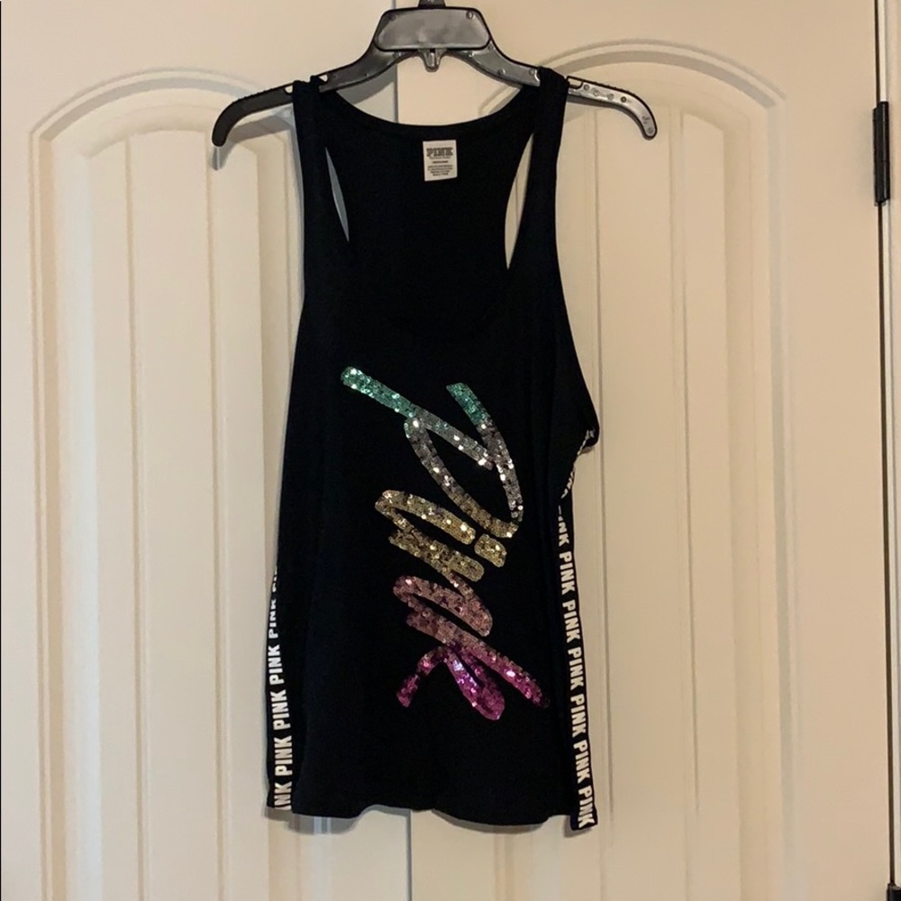 Victoria’s Secret Pink glitter tank top